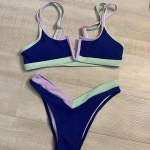 cute colorblock bikini